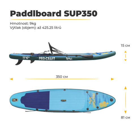 Paddleboard SET Procraft Travel SUP350 | SUP350